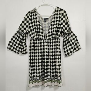 Y2K Retro babydoll Vneck Tunic top. Size XL